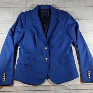 J Crew Blue and Gold Tailored Blazer
